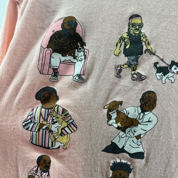 Dog Limited Rappers With Puppies Rare Hip Hop Pink Tee Shirt Unisex Adults Xlarg - Picture 4 of 9
